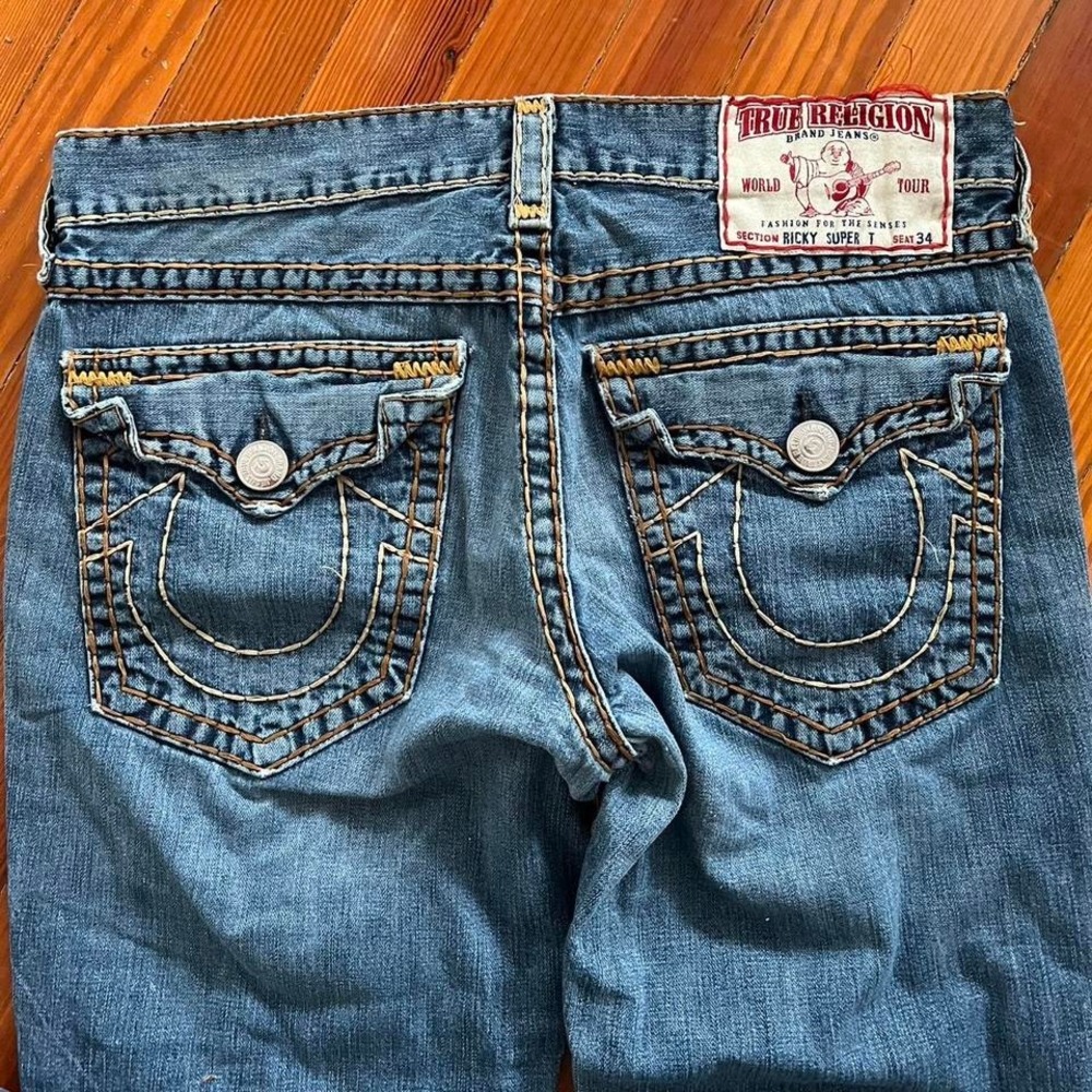 Y2K 2000s True Religion Ricky Super T Jeans size 36" x 31"